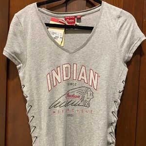 *NWT* Indian Motorcycle TIE UP sides TSHIRT